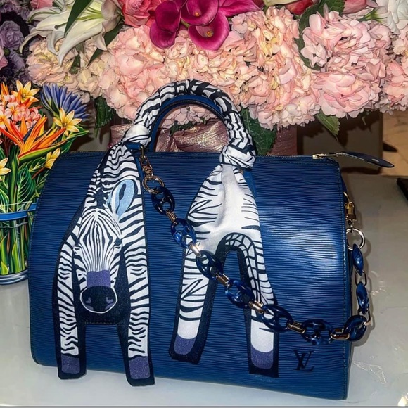 Louis Vuitton speedy 35 epi-blue - Picture 3 of 16